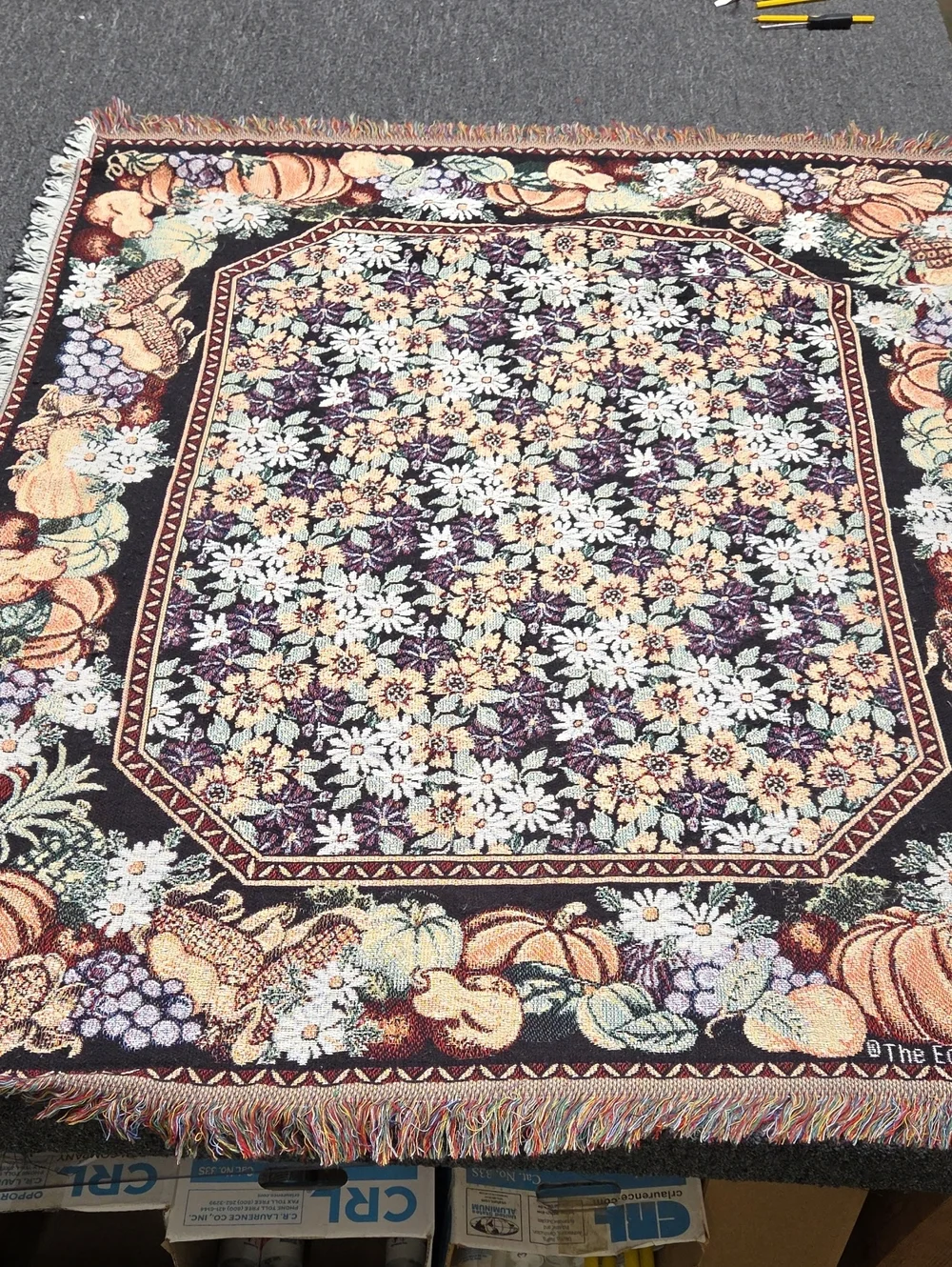 Floral Harvest Woven Throw / The Edith collection blanket/ throw 46